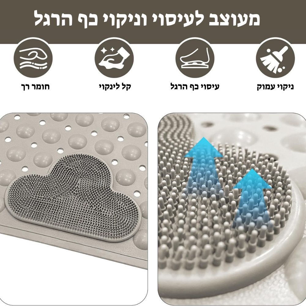 PureFlow™ - שטיח הבטיחות למקלחת שמגן עליך