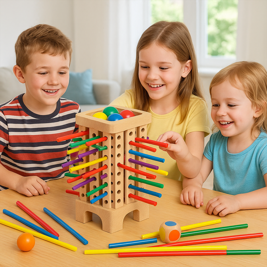 מקלות הקסם - משחק מונטסורי מעץ